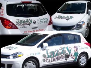 jazzy cleaning vehicle wrap