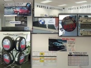 roseville bmw various signage